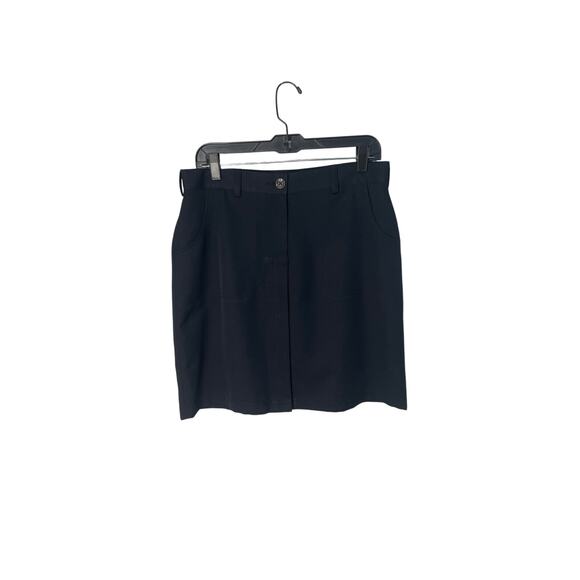 Callaway black golf athletic skort front button slit w/ pockets women's size 8 - Picture 1 of 6